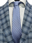 Cravatta in pura seta Antica Sartoria Napoletana cucita a mano fondo grigio