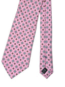 Cravatta in pura seta Antica Sartoria Napoletana cucita a mano fondo rosa