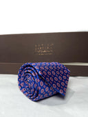 Cravatta in pura seta Antica Sartoria Napoletana cucita a mano fondo royal