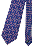 Cravatta in pura seta Antica Sartoria Napoletana cucita a mano fondo royal