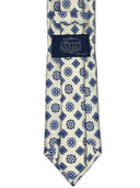 Cravatta in pura seta Antica Sartoria Napoletana cucita a mano fondo panna