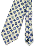 Cravatta in pura seta Antica Sartoria Napoletana cucita a mano fondo panna