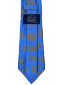 Cravatta in pura seta Antica Sartoria Napoletana cucita a mano fondo azzurro