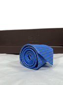 Cravatta in pura seta Antica Sartoria Napoletana cucita a mano fondo azzurro