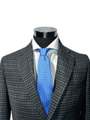 Cravatta in pura seta Antica Sartoria Napoletana cucita a mano fondo azzurro