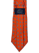 Cravatta in pura seta Antica Sartoria Napoletana cucita a mano fondo arancione