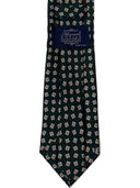 Cravatta in pura seta Antica Sartoria Napoletana cucita a mano fondo verde