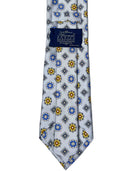 Cravatta in pura seta Antica Sartoria Napoletana cucita a mano fondo grigio