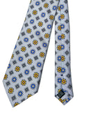 Cravatta in pura seta Antica Sartoria Napoletana cucita a mano fondo grigio