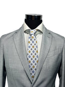 Cravatta in pura seta Antica Sartoria Napoletana cucita a mano fondo grigio