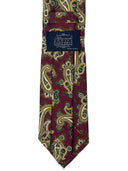 Cravatta in pura seta Antica Sartoria Napoletana cucita a mano fondo bordeaux