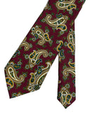 Cravatta in pura seta Antica Sartoria Napoletana cucita a mano fondo bordeaux