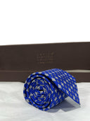 Cravatta in pura seta Antica Sartoria Napoletana cucita a mano fondo royal