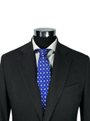 Cravatta in pura seta Antica Sartoria Napoletana cucita a mano fondo royal