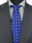 Cravatta in pura seta Antica Sartoria Napoletana cucita a mano fondo royal