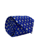 Cravatta in pura seta Antica Sartoria Napoletana cucita a mano fondo royal