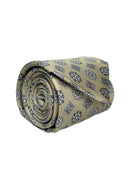 Cravatta in pura seta Antica Sartoria Napoletana cucita a mano fondo beige