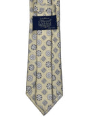 Cravatta in pura seta Antica Sartoria Napoletana cucita a mano fondo beige