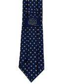 Cravatta in pura seta Antica Sartoria Napoletana cucita a mano fondo blu