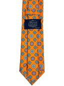 Cravatta in pura seta Antica Sartoria Napoletana cucita a mano fondo arancione