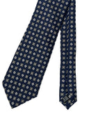 Cravatta in pura seta Antica Sartoria Napoletana cucita a mano fondo blu