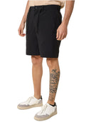 Bermuda uomo in nylon e spandex nero