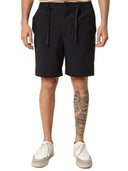 Bermuda uomo in nylon e spandex nero