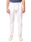 Pantaloni uomo in lino e cotone con coulisse