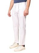 Pantaloni uomo in lino e cotone con coulisse