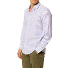 Camicia uomo in lino e cotone collo francese - slim fit
