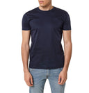 T-Shirt manica corta in filo di Scozia blu