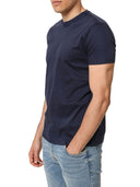 T-Shirt manica corta in filo di Scozia blu
