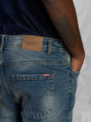 Jeans 5 tasche in cotone denim pesante