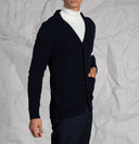 Cardigan uomo scollo a V con bottoni in misto lana