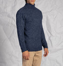 Maglia uomo a collo alto in misto lana