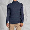 Maglia uomo a collo alto in misto lana