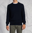 Maglia uomo girocollo a coste in misto lana