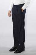 Pantalone classico sartoriale uomo Alexander drop 4 in flanella di lana con pinces