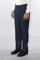 Pantalone classico sartoriale uomo Roberti drop 4 in misto lana Tasmania con pinces