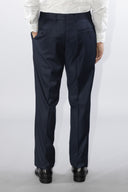 Pantalone classico sartoriale uomo Roberti drop 4 in misto lana Tasmania con pinces