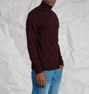 Maglia uomo dolcevita intrecciato in misto lana