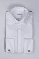 Camicia uomo Ardenti sartoriale cerimoniale bianca polso gemelli – regular fit
