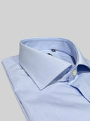 Camicia uomo Bagariny sartoriale in cotone popeline stretch millerighe - slim fit