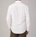 Camicia uomo in puro lino collo francese tinta unita – slim fit