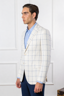 Giacca uomo sartoriale 2 bottoni in lino e cotone sfoderata – slim fit