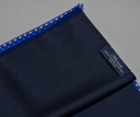 Sciarpa uomo in pura lana e seta blu con fantasia geometrica