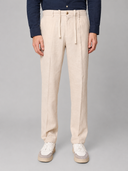 Pantalone uomo in lino e cotone con coulisse – slim fit