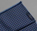 Sciarpa uomo in pura lana e seta blu con fantasia paisley