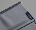 Sciarpa uomo in lana e seta grigio e blu con fantasia paisley