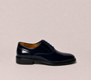 Scarpa classica stringata uomo Antica Sartoria Napoletana in pelle abrasivata blu
